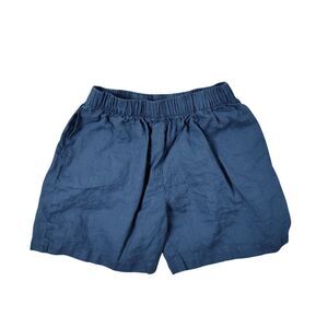 American Giant Navy Blue Women's Elastic-Waist Shorts